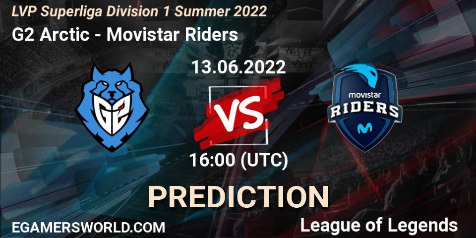 Pronósticos G2 Arctic - Movistar Riders. 13.06.22. LVP Superliga Division 1 Summer 2022 - LoL