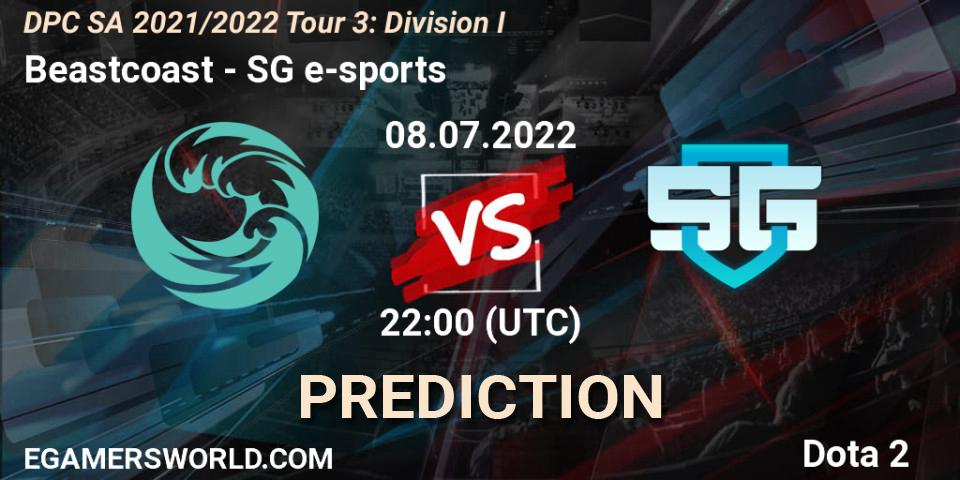 Pronósticos Beastcoast - SG e-sports. 08.07.2022 at 22:40. DPC SA 2021/2022 Tour 3: Division I - Dota 2