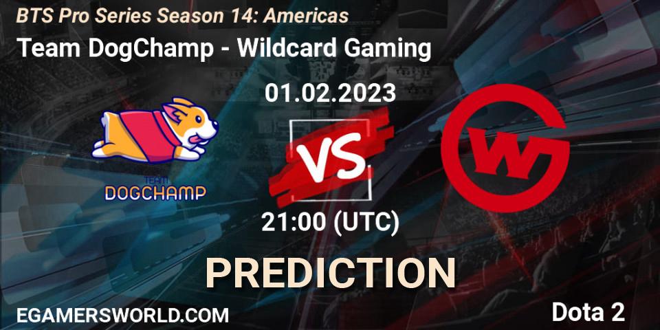 Pronósticos Team DogChamp - Wildcard Gaming. 01.02.23. BTS Pro Series Season 14: Americas - Dota 2
