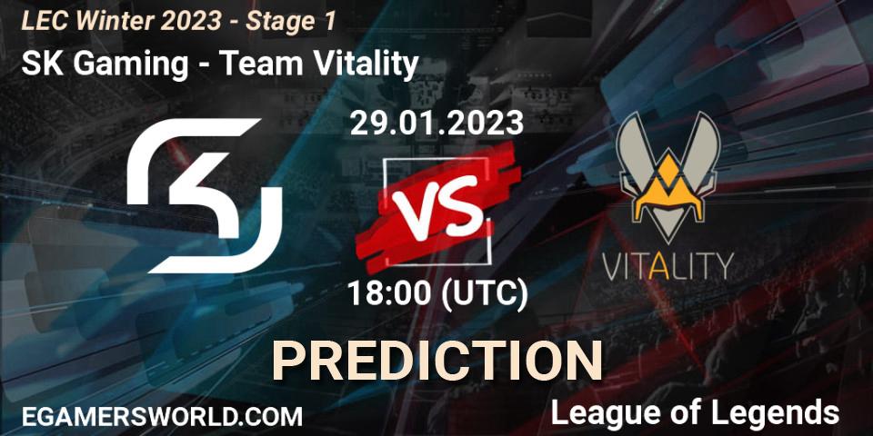 Pronósticos SK Gaming - Team Vitality. 29.01.23. LEC Winter 2023 - Stage 1 - LoL