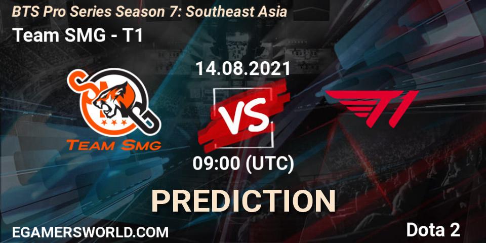 Pronósticos Team SMG - T1. 14.08.2021 at 08:49. BTS Pro Series Season 7: Southeast Asia - Dota 2