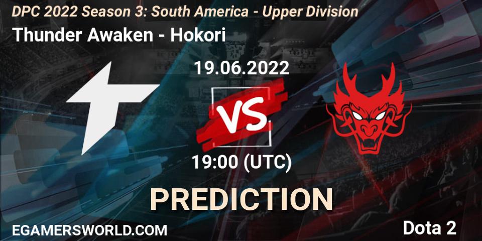 Pronósticos Thunder Awaken - Hokori. 19.06.2022 at 19:04. DPC SA 2021/2022 Tour 3: Division I - Dota 2