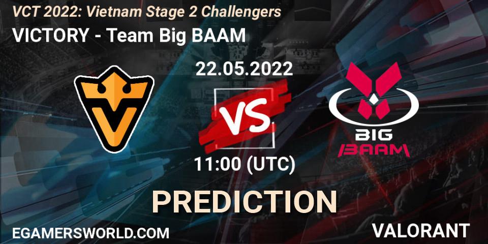 Pronósticos VICTORY - Team Big BAAM. 22.05.2022 at 11:00. VCT 2022: Vietnam Stage 2 Challengers - VALORANT