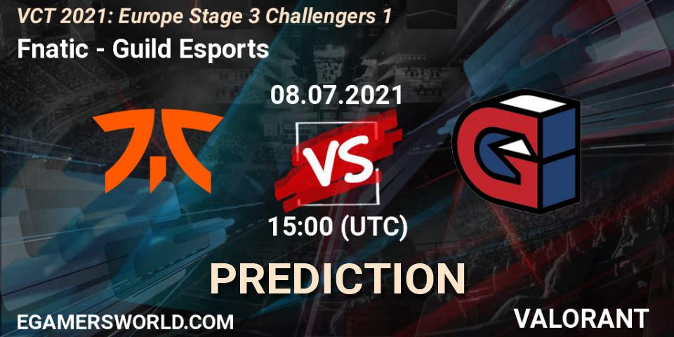 Pronósticos Fnatic - Guild Esports. 08.07.2021 at 15:00. VCT 2021: Europe Stage 3 Challengers 1 - VALORANT
