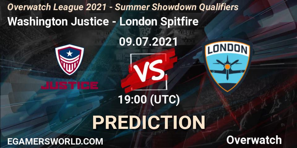 Pronósticos Washington Justice - London Spitfire. 09.07.21. Overwatch League 2021 - Summer Showdown Qualifiers - Overwatch