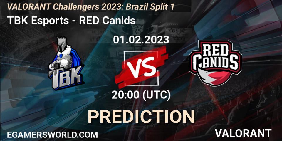 Pronósticos TBK Esports - RED Canids. 01.02.23. VALORANT Challengers 2023: Brazil Split 1 - VALORANT