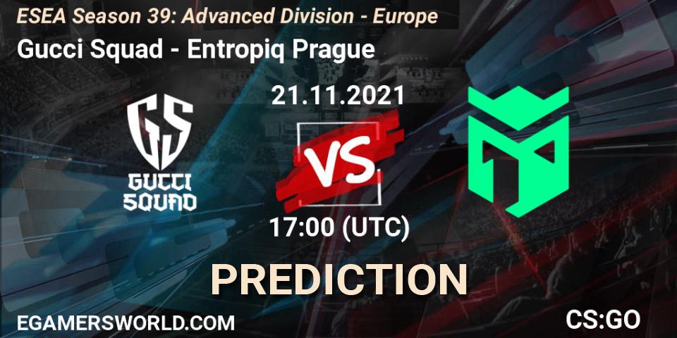 Pronósticos Gucci Squad - Entropiq Prague. 21.11.21. ESEA Season 39: Advanced Division - Europe - CS2 (CS:GO)