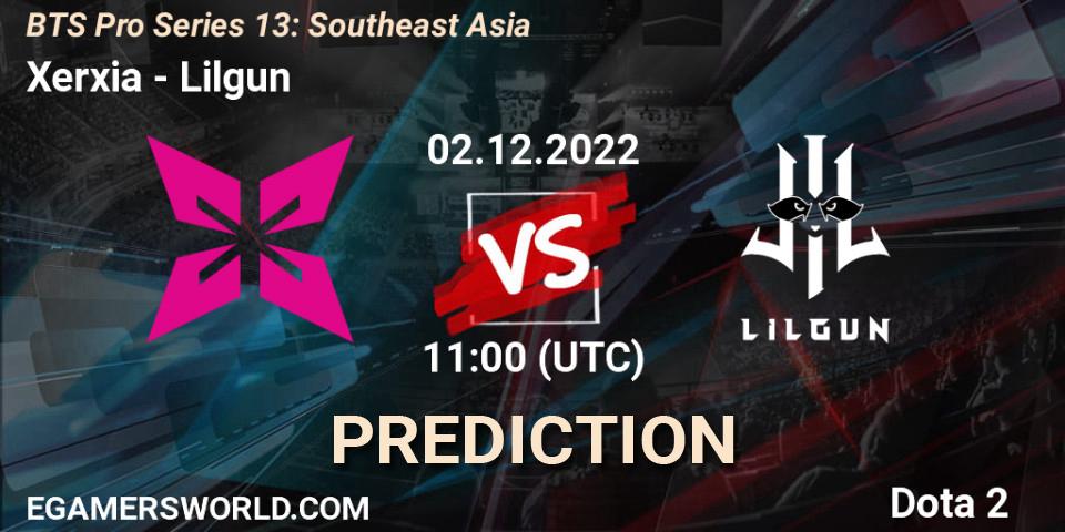Pronósticos Xerxia - Lilgun. 02.12.22. BTS Pro Series 13: Southeast Asia - Dota 2
