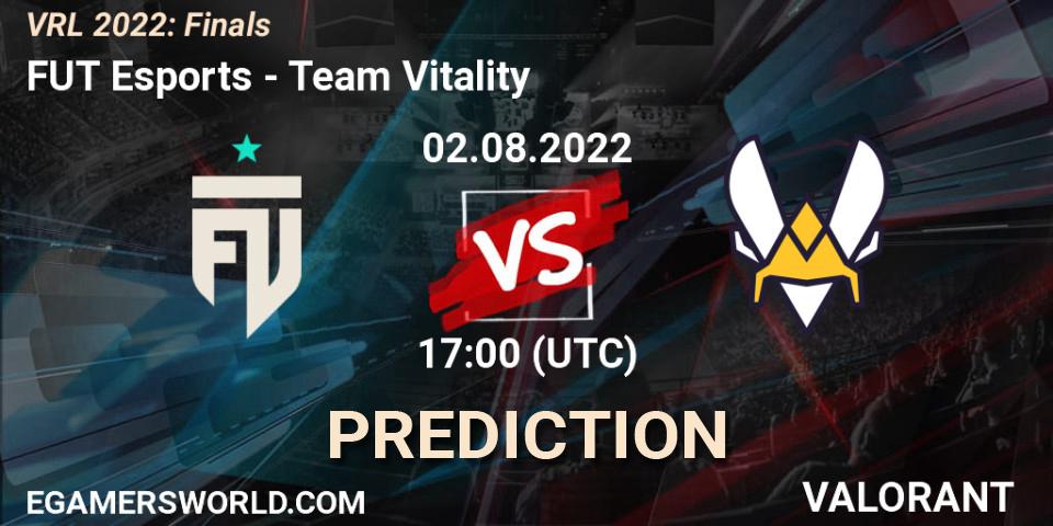 Pronósticos FUT Esports - Team Vitality. 02.08.2022 at 16:45. VRL 2022: Finals - VALORANT