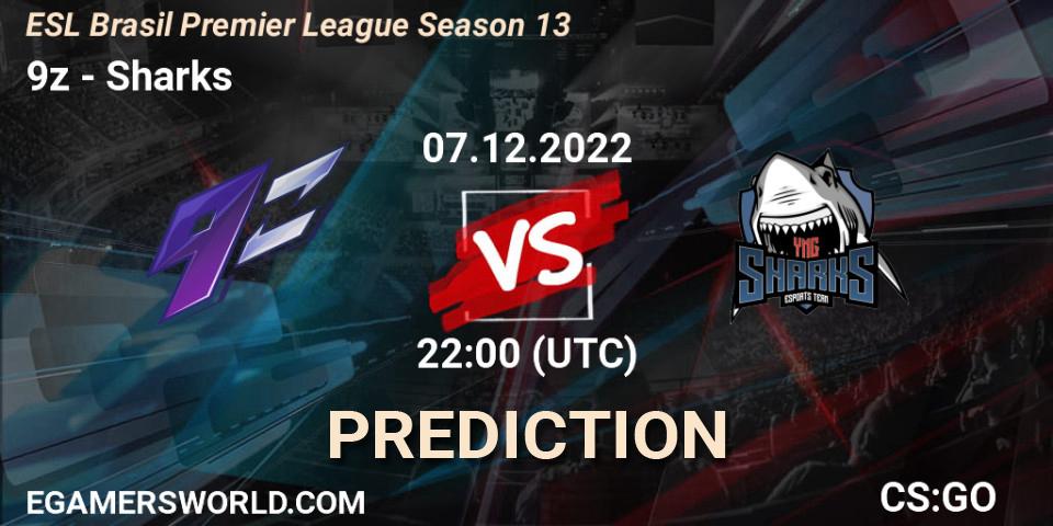 Pronósticos 9z - Sharks. 07.12.22. ESL Brasil Premier League Season 13 - CS2 (CS:GO)