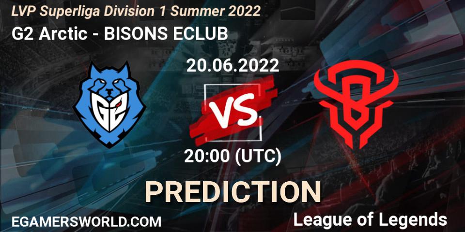 Pronósticos G2 Arctic - BISONS ECLUB. 20.06.2022 at 20:00. LVP Superliga Division 1 Summer 2022 - LoL
