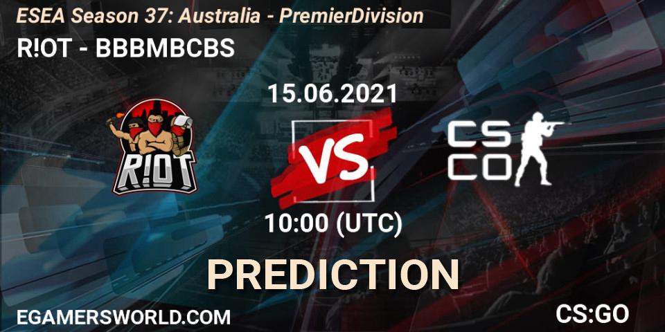Pronósticos R!OT - BBBMBCBS. 15.06.21. ESEA Season 37: Australia - Premier Division - CS2 (CS:GO)