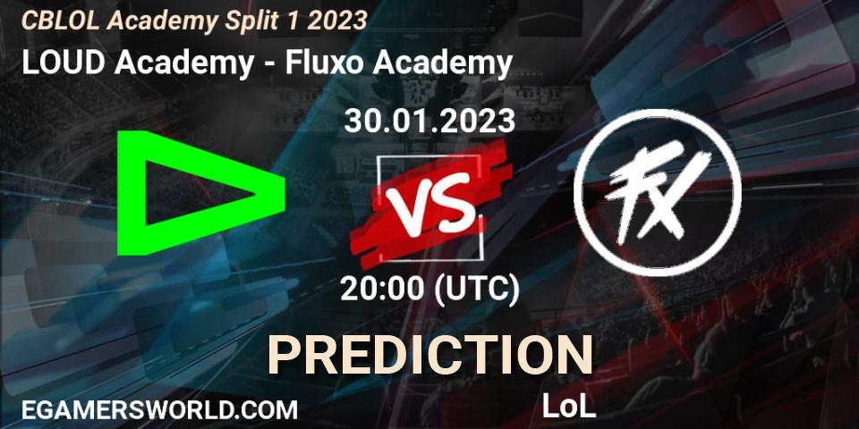Pronósticos LOUD Academy - Fluxo Academy. 30.01.23. CBLOL Academy Split 1 2023 - LoL