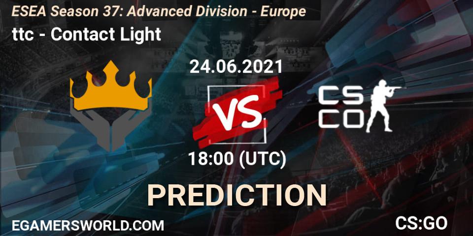 Pronósticos ttc - Contact Light. 26.06.21. ESEA Season 37: Advanced Division - Europe - CS2 (CS:GO)