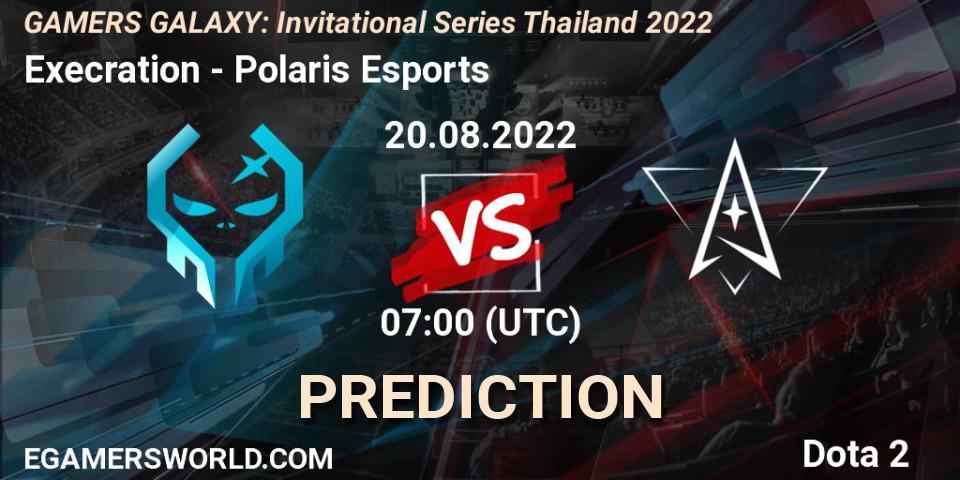 Pronósticos Execration - Polaris Esports. 20.08.2022 at 08:00. GAMERS GALAXY: Invitational Series Thailand 2022 - Dota 2