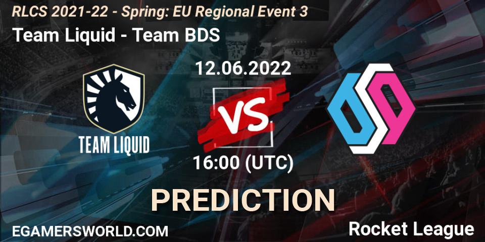 Pronósticos Team Liquid - Team BDS. 12.06.2022 at 16:00. RLCS 2021-22 - Spring: EU Regional Event 3 - Rocket League