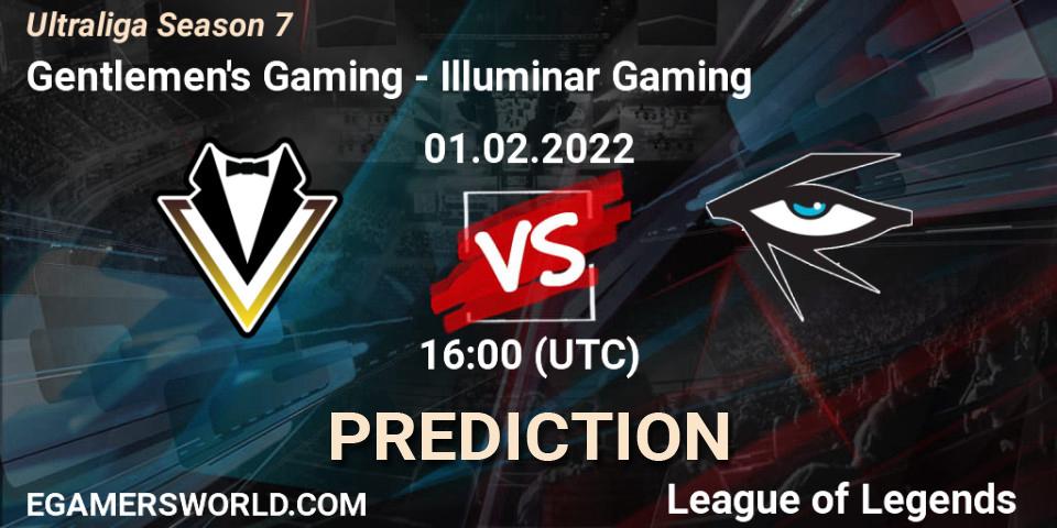 Pronósticos Gentlemen's Gaming - Illuminar Gaming. 01.02.2022 at 16:00. Ultraliga Season 7 - LoL