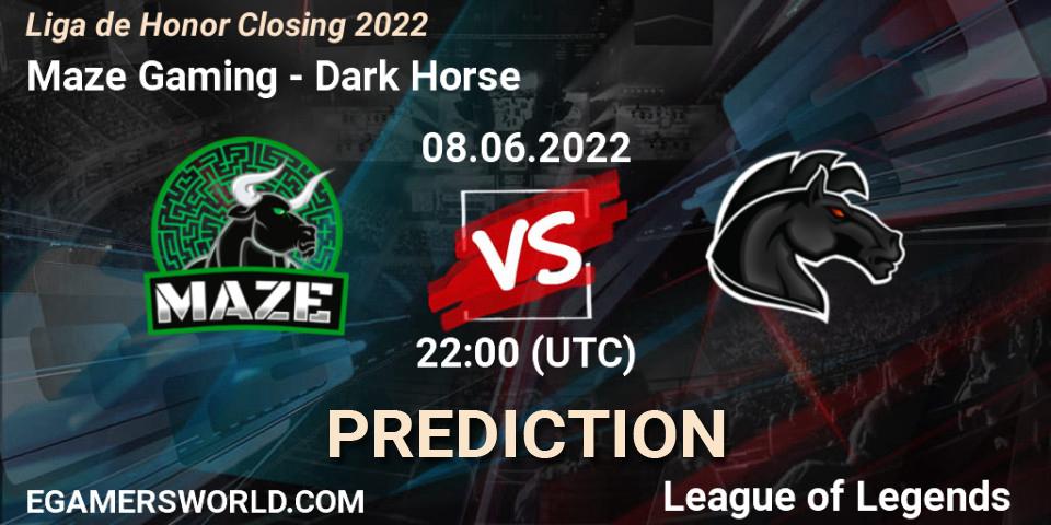 Pronósticos Maze Gaming - Dark Horse. 08.06.22. Liga de Honor Closing 2022 - LoL