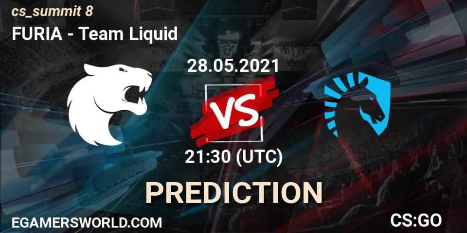 Pronósticos FURIA - Team Liquid. 28.05.2021 at 21:30. cs_summit 8 - Counter-Strike (CS2)