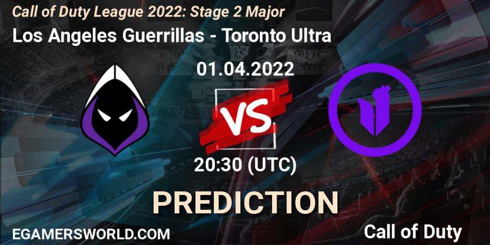 Pronósticos Los Angeles Guerrillas - Toronto Ultra. 01.04.22. Call of Duty League 2022: Stage 2 Major - Call of Duty