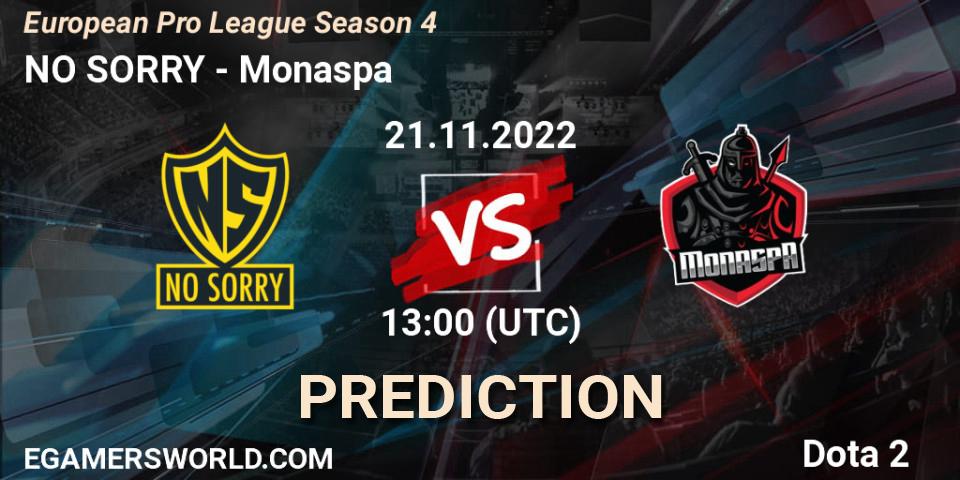 Pronósticos NO SORRY - Monaspa. 21.11.2022 at 13:04. European Pro League Season 4 - Dota 2