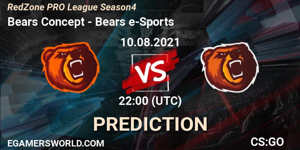 Pronósticos Bears Concept - Bears e-Sports. 11.08.2021 at 22:00. RedZone PRO League Season 4 - Counter-Strike (CS2)