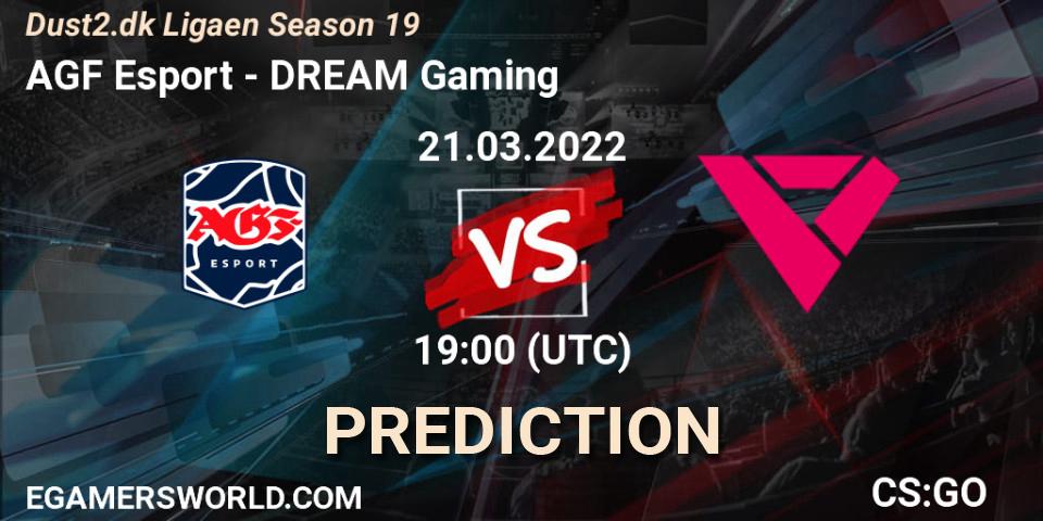 Pronósticos AGF Esport - DREAM Gaming. 21.03.22. Dust2.dk Ligaen Season 19 - CS2 (CS:GO)