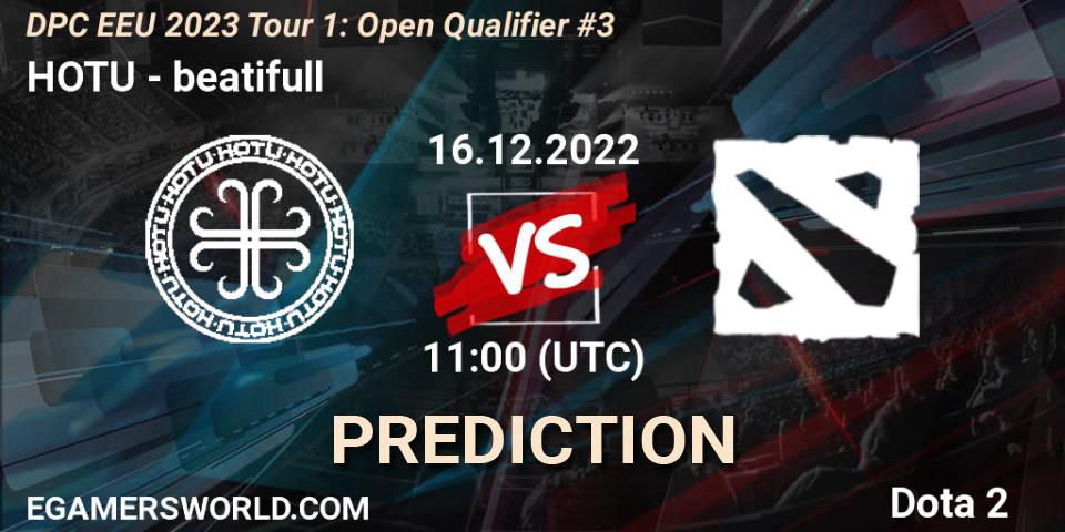 Pronósticos HOTU - beatifull. 16.12.2022 at 11:00. DPC EEU 2023 Tour 1: Open Qualifier #3 - Dota 2