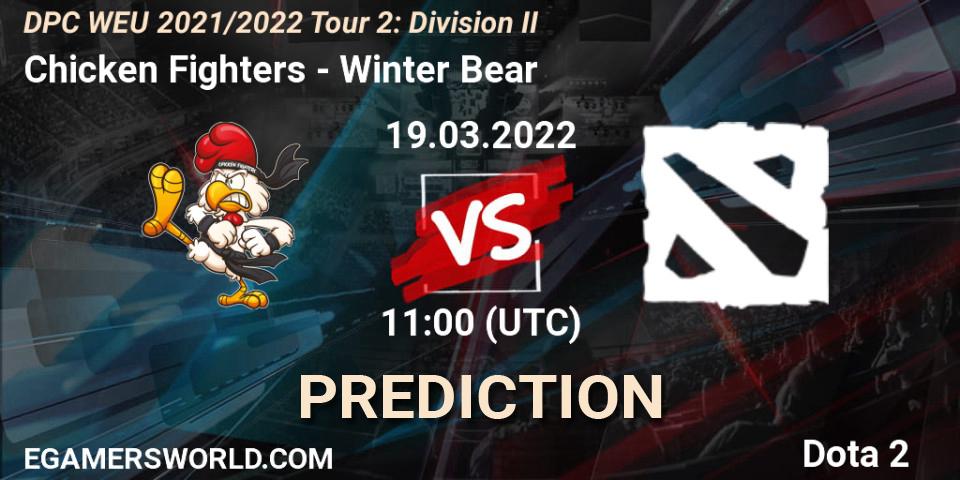 Pronósticos Chicken Fighters - Winter Bear. 19.03.22. DPC 2021/2022 Tour 2: WEU Division II (Lower) - DreamLeague Season 17 - Dota 2