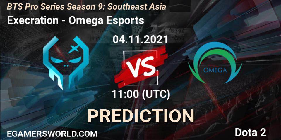 Pronósticos Execration - Omega Esports. 04.11.2021 at 11:35. BTS Pro Series Season 9: Southeast Asia - Dota 2