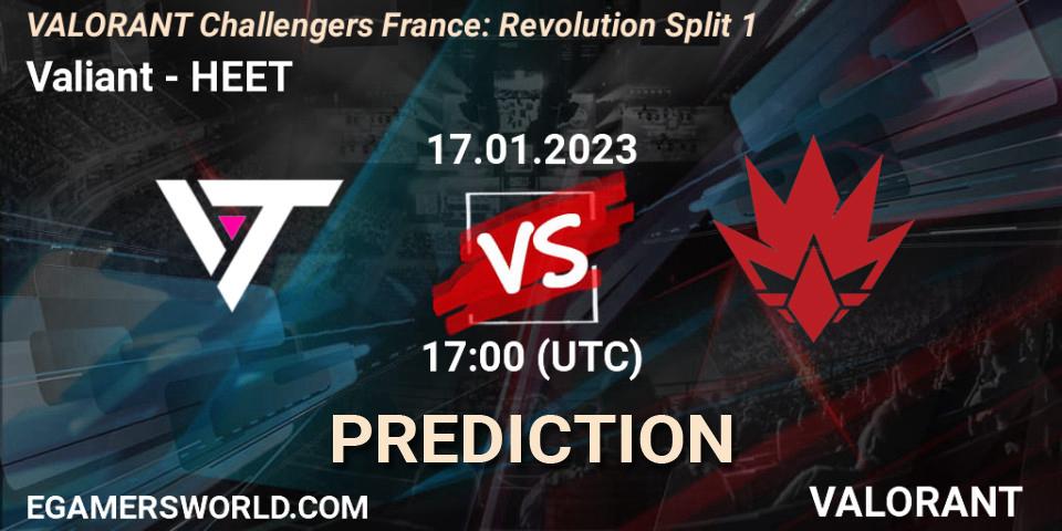 Pronósticos Valiant - HEET. 17.01.2023 at 17:00. VALORANT Challengers 2023 France: Revolution Split 1 - VALORANT