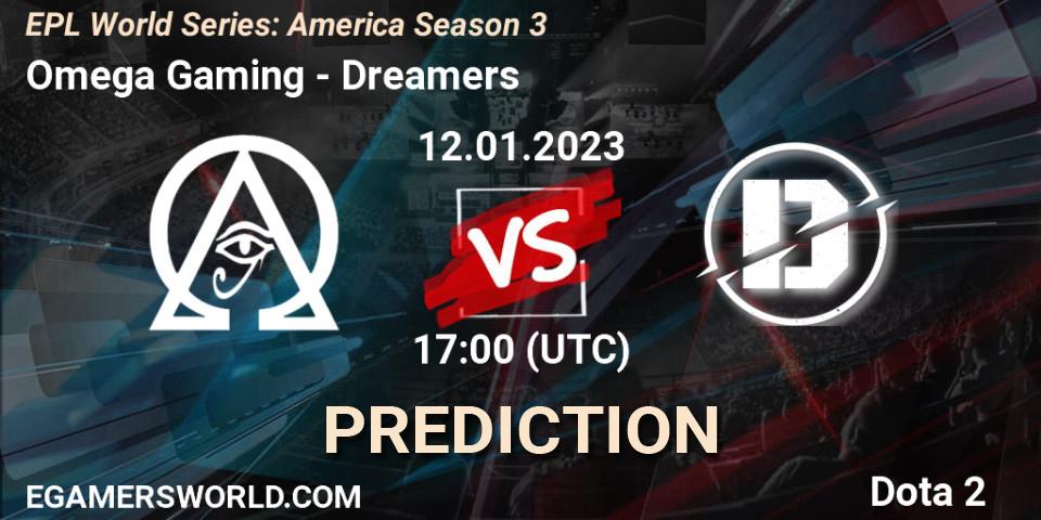 Pronósticos Omega Gaming - Dreamers. 12.01.23. EPL World Series: America Season 3 - Dota 2