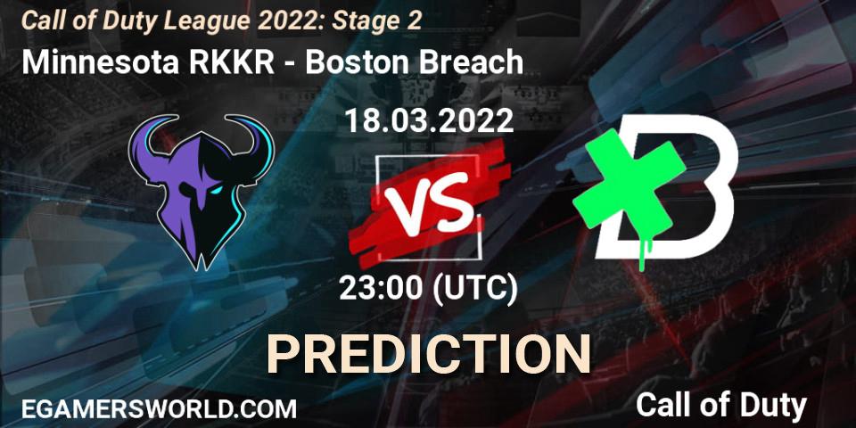 Pronósticos Minnesota RØKKR - Boston Breach. 18.03.22. Call of Duty League 2022: Stage 2 - Call of Duty