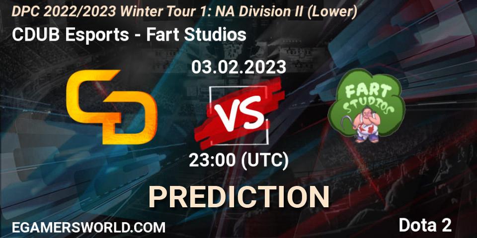 Pronósticos CDUB Esports - Fart Studios. 03.02.23. DPC 2022/2023 Winter Tour 1: NA Division II (Lower) - Dota 2