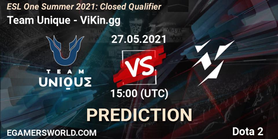 Pronósticos Team Unique - ViKin.gg. 27.05.2021 at 15:00. ESL One Summer 2021: Closed Qualifier - Dota 2
