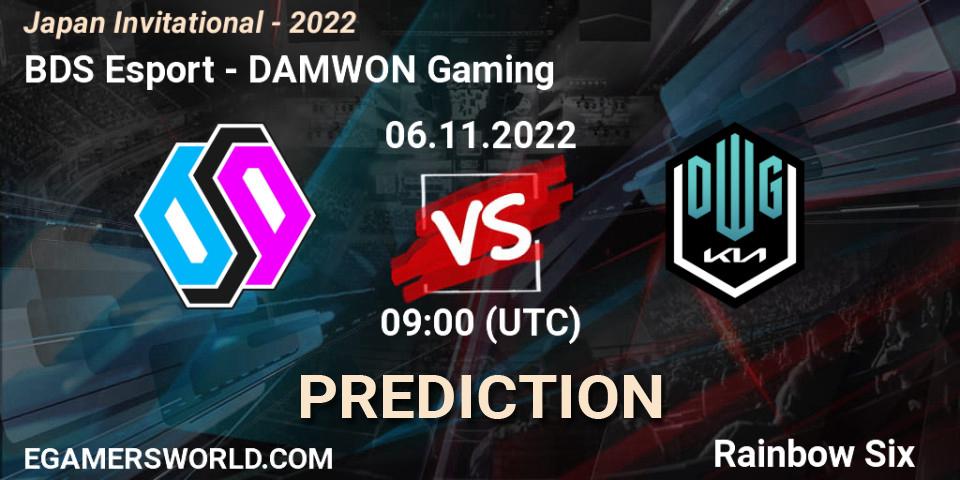 Pronósticos BDS Esport - DAMWON Gaming. 06.11.2022 at 09:00. Japan Invitational - 2022 - Rainbow Six