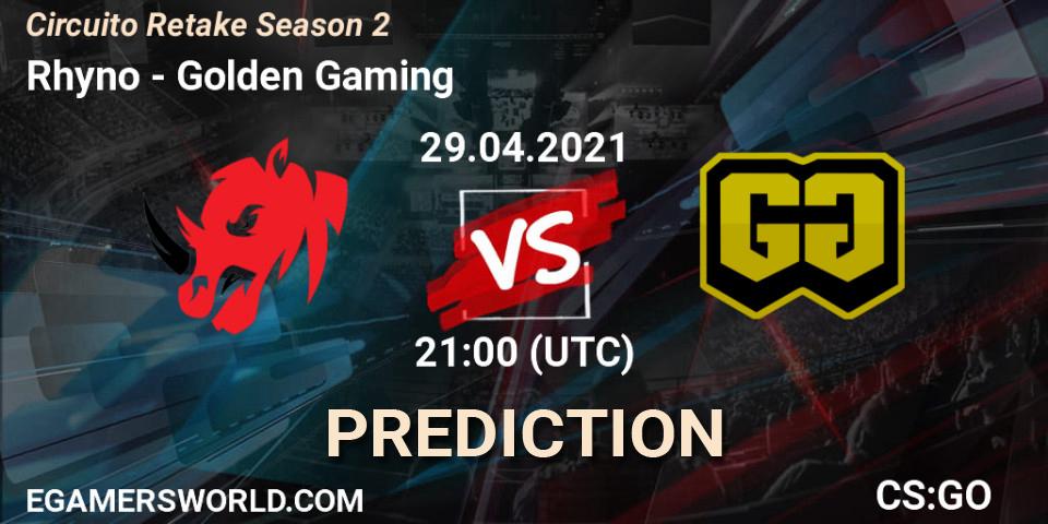 Pronósticos Rhyno - Golden Gaming. 29.04.21. Circuito Retake Season 2 - CS2 (CS:GO)