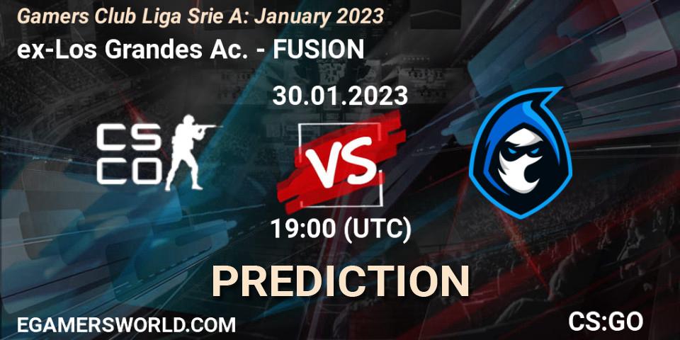 Pronósticos ex-Los Grandes Ac. - FUSION. 30.01.23. Gamers Club Liga Série A: January 2023 - CS2 (CS:GO)