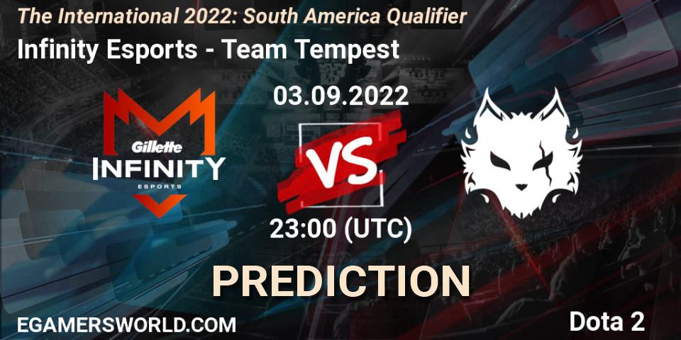 Pronósticos Infinity Esports - Team Tempest. 03.09.2022 at 23:03. The International 2022: South America Qualifier - Dota 2