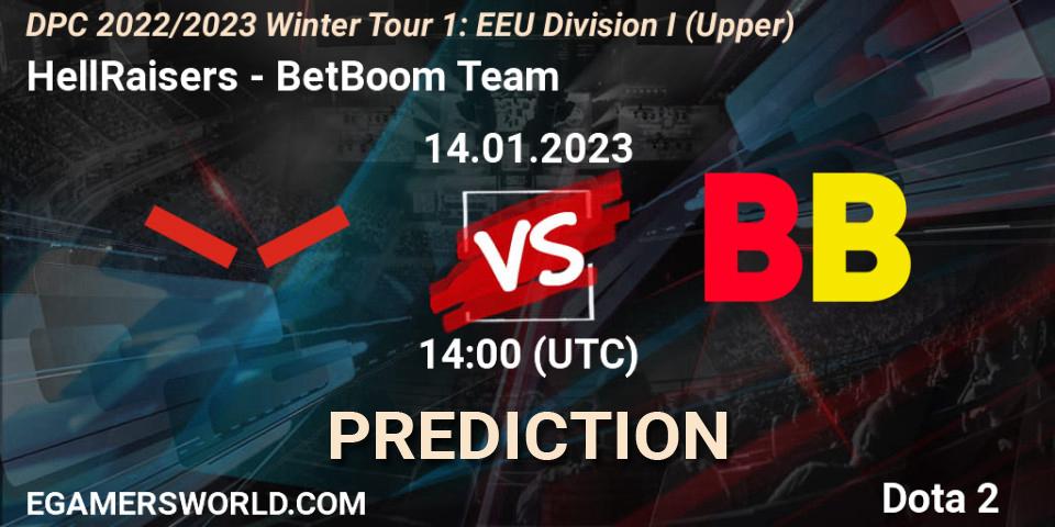 Pronósticos HellRaisers - BetBoom Team. 14.01.2023 at 14:32. DPC 2022/2023 Winter Tour 1: EEU Division I (Upper) - Dota 2