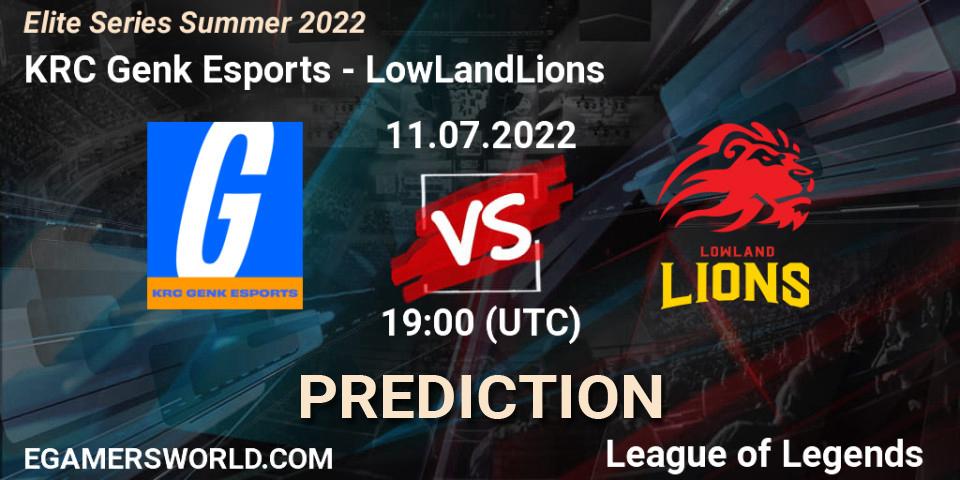 Pronósticos KRC Genk Esports - LowLandLions. 11.07.22. Elite Series Summer 2022 - LoL