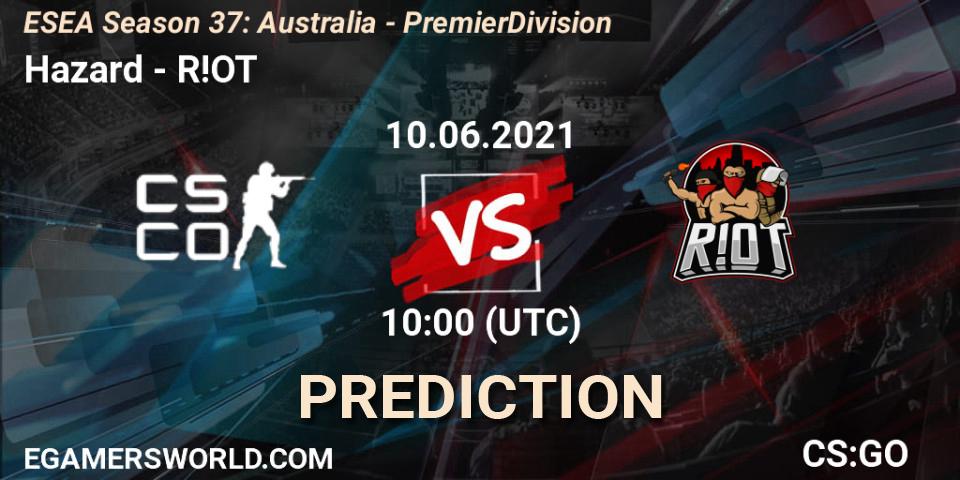 Pronósticos Hazard - R!OT. 10.06.21. ESEA Season 37: Australia - Premier Division - CS2 (CS:GO)