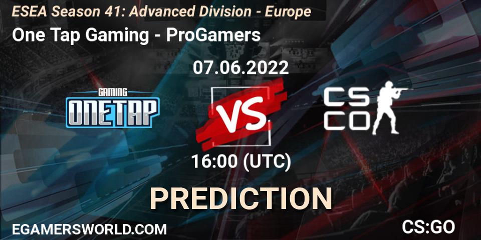 Pronósticos One Tap Gaming - ProGamers. 07.06.2022 at 16:00. ESEA Season 41: Advanced Division - Europe - Counter-Strike (CS2)