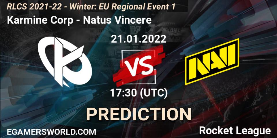 Pronósticos Karmine Corp - Natus Vincere. 21.01.2022 at 17:30. RLCS 2021-22 - Winter: EU Regional Event 1 - Rocket League