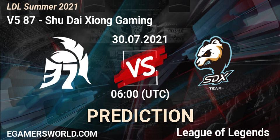 Pronósticos V5 87 - Shu Dai Xiong Gaming. 31.07.21. LDL Summer 2021 - LoL