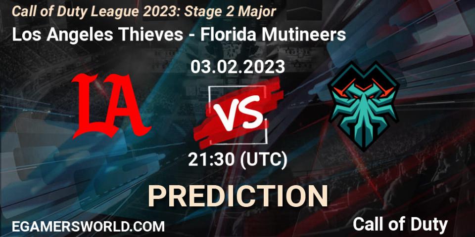 Pronósticos Los Angeles Thieves - Florida Mutineers. 03.02.2023 at 21:30. Call of Duty League 2023: Stage 2 Major - Call of Duty