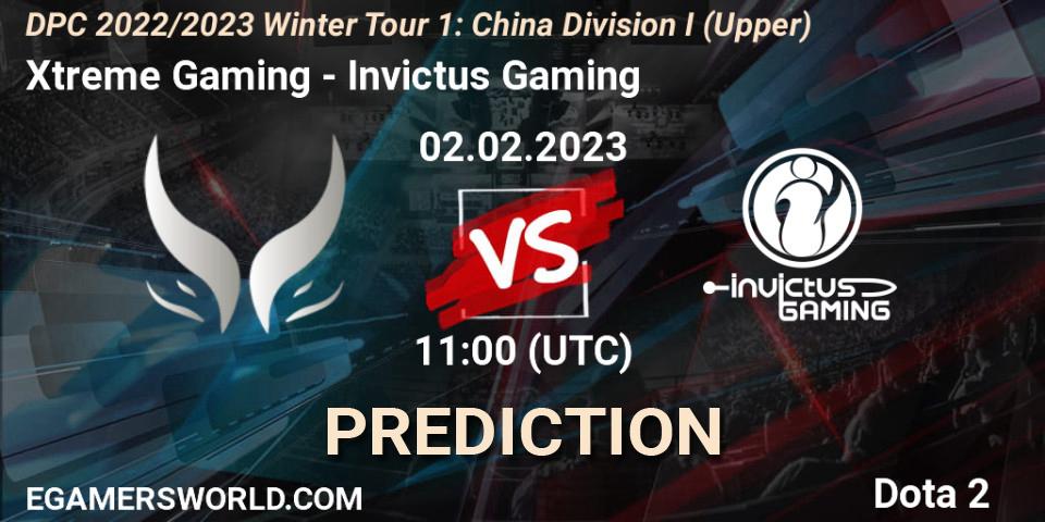 Pronósticos Xtreme Gaming - Invictus Gaming. 02.02.23. DPC 2022/2023 Winter Tour 1: CN Division I (Upper) - Dota 2