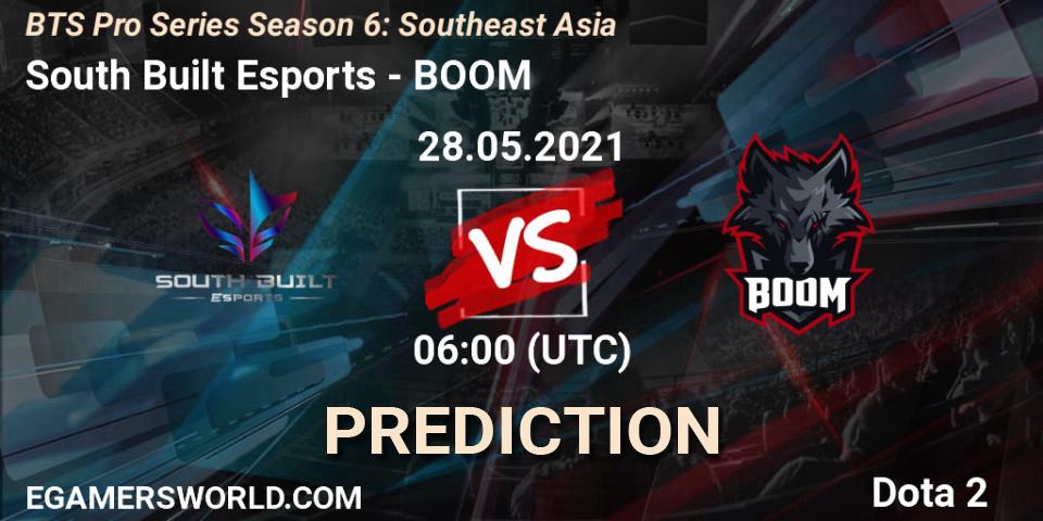 Pronósticos South Built Esports - BOOM. 28.05.2021 at 06:06. BTS Pro Series Season 6: Southeast Asia - Dota 2