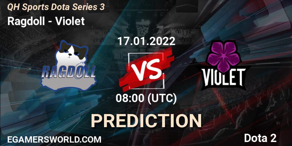 Pronósticos Ragdoll - Violet. 17.01.22. QH Sports Dota Series 3 - Dota 2
