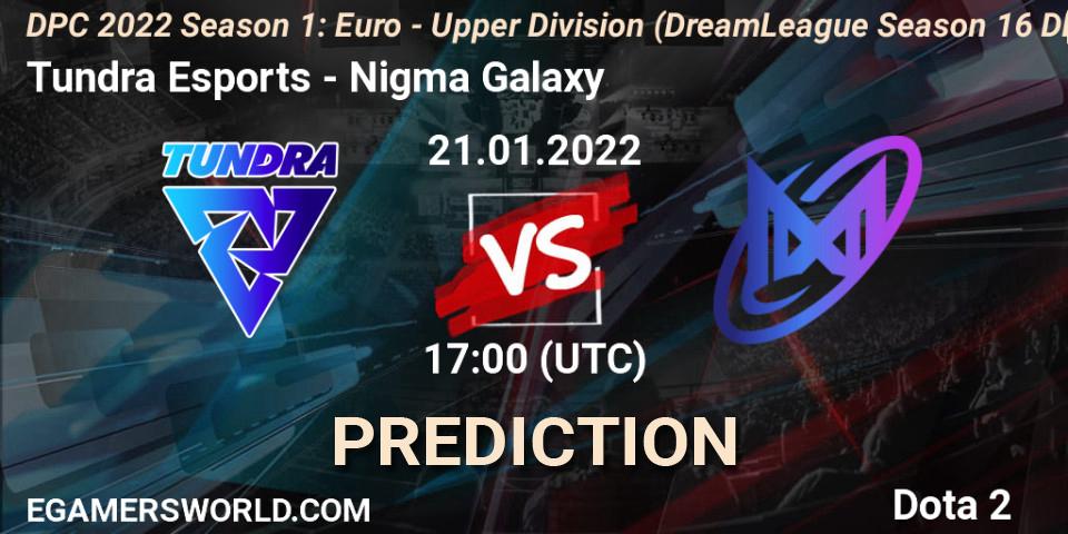 Pronósticos Tundra Esports - Nigma Galaxy. 21.01.2022 at 17:38. DPC 2022 Season 1: Euro - Upper Division (DreamLeague Season 16 DPC WEU) - Dota 2